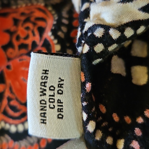 Vtg EMMA G Bohemian Ethnic Tribal Patterned Wide-Leg Cropped Pants - Picture 8 of 8